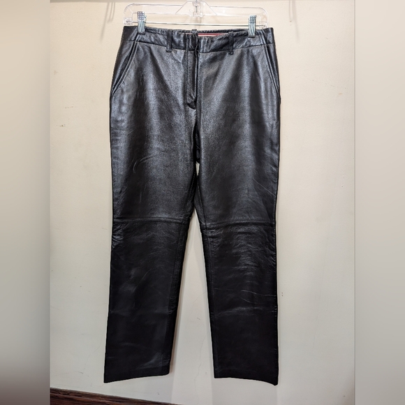 Tommy Hilfiger Pants - Tommy Hilfiger Black Leather Pants